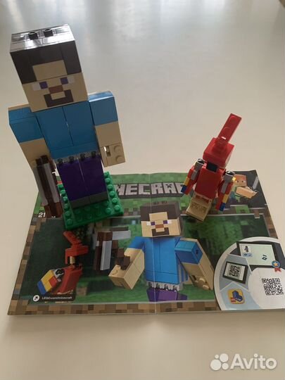 Lego Minecraft 21148 Стив с попугаем Оригинал