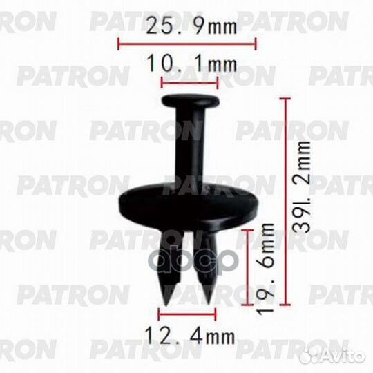 Клипса пластмассовая Daewoo, GM. 12mm применяем