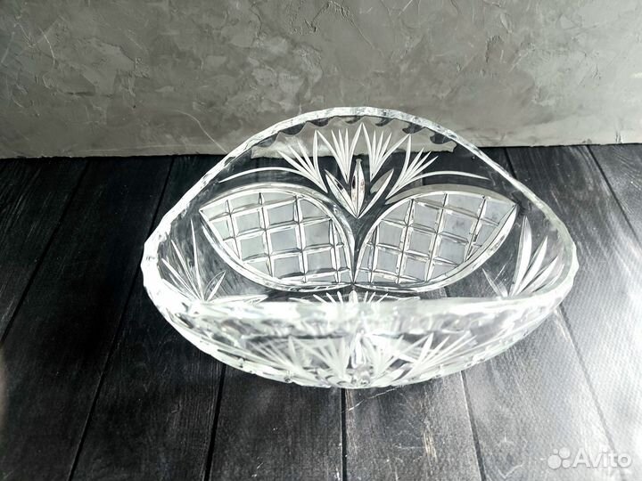 Ваза хрустальная СССР конфетница салатник