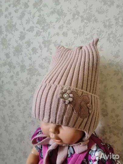Осенняя шапка на девочку 3-4 года
