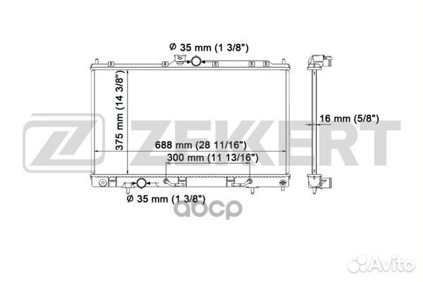 Радиатор охл. дв. Mitsubishi Lancer VII 03- mk