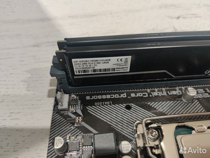 Комплект мат.плата + проц i3 10100f + 16gb