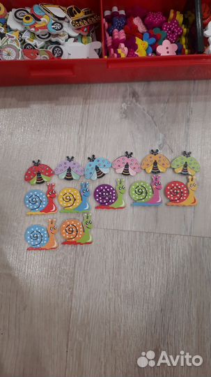 Пуговицы фигурные, деревянные, пластиковые, глазки