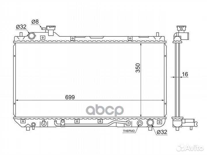 Радиатор Toyota RAV4 (XA10) 97-00 TY0004-10-2R Sat