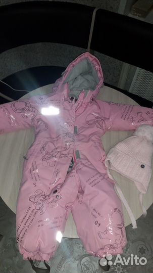 Зимний комбинезон для девочки 74 80