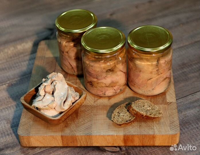 Печень трески изготовлено в море