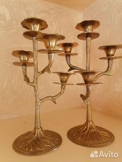 Канделябры подсвечники бронза старинный