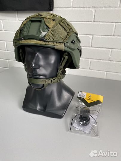 Баллистический шлем с ушами (Mich) + чехол