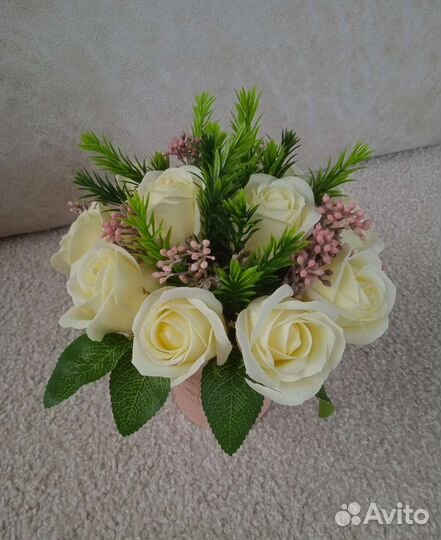 Букеты из мыльных роз