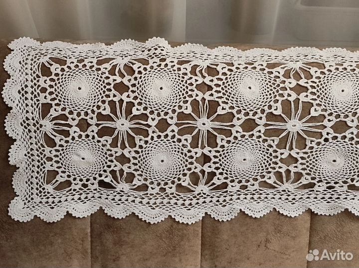 Дорожка вязаная,хлопок,35*110