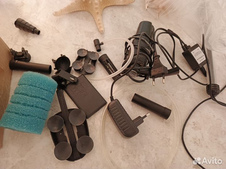 Украшения для аквариума,фильтр,лампа