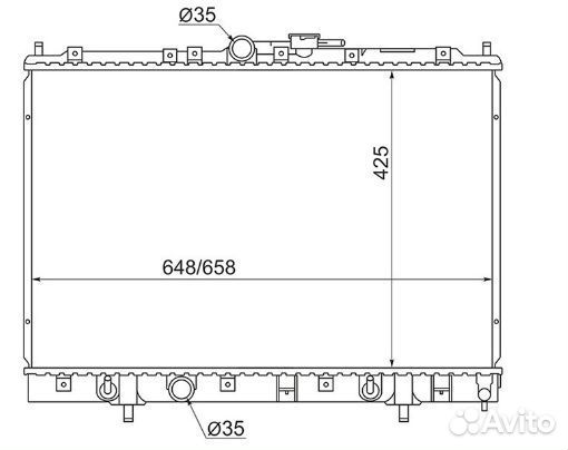 Радиатор охлаждения SAT MC00012 АКПП Mitsubishi Pa