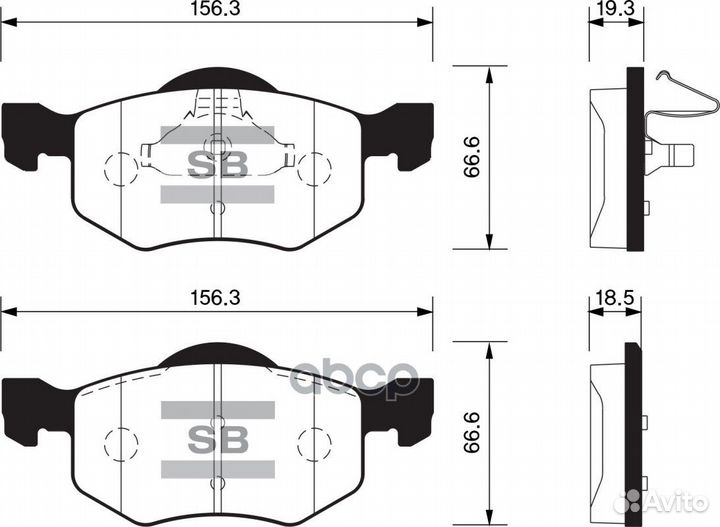 SP1519 колодки дисковые пер. Ford Maverick 2.0