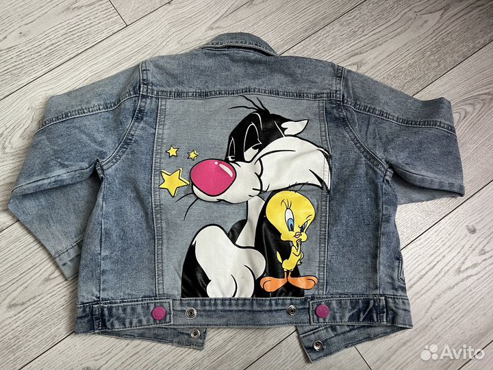 Джинсовый костюм для девочки 98