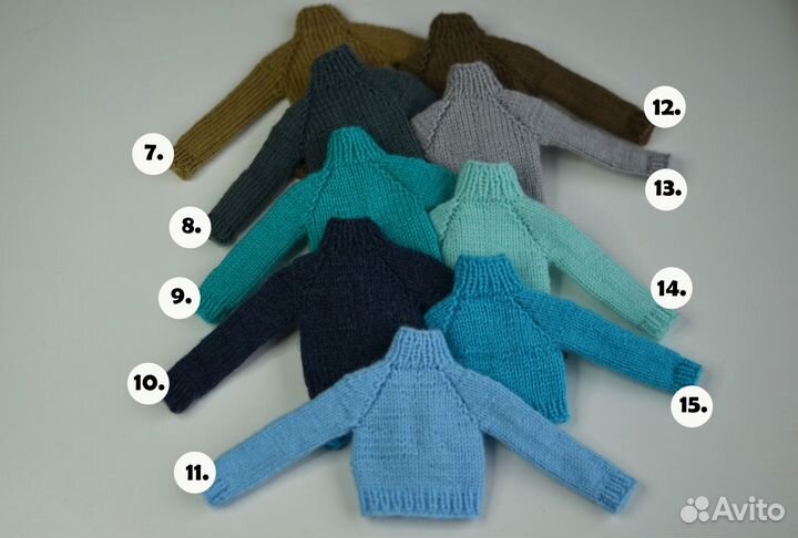 Вязаные свитера для Барби
