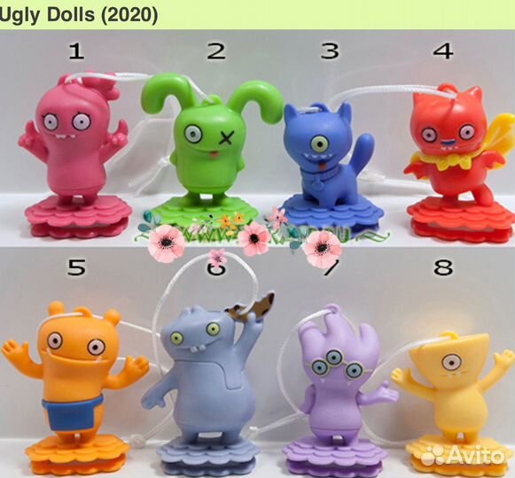 Полная серия и единички Ugly Dolls из киндера