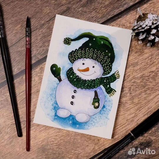 Открытки:ручной рисунок