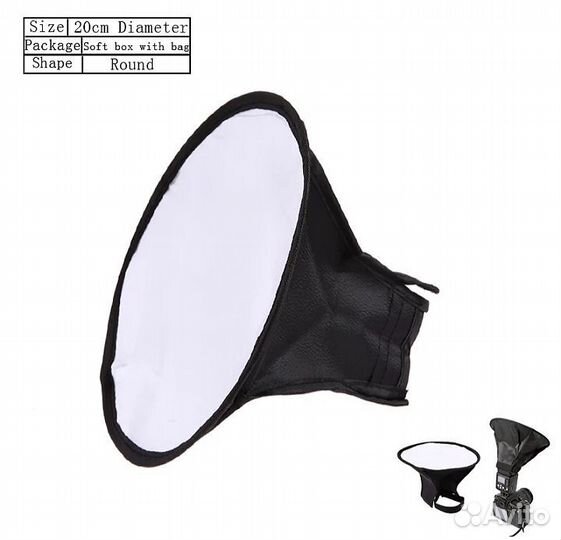 Софтбокс рассеиватель для вспышек круглый