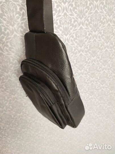 Мужская кожаная сумка через плечо