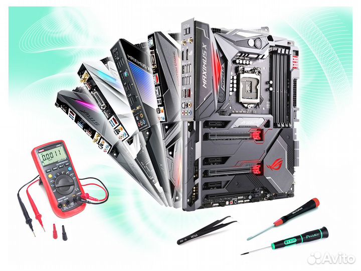 Ремонт материнских плат компьютеров, ноутбуков