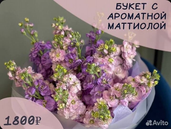 Диантусы.Эустома.Маттиола.Букет с доставкой