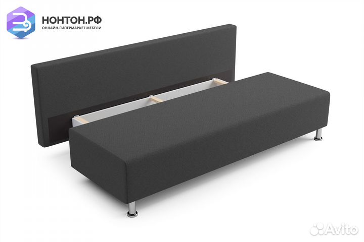 Диван еврокнижка Канна темно-серый