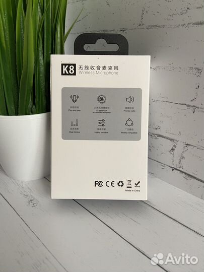 Петличный беспроводной микрофон для телефона Новый