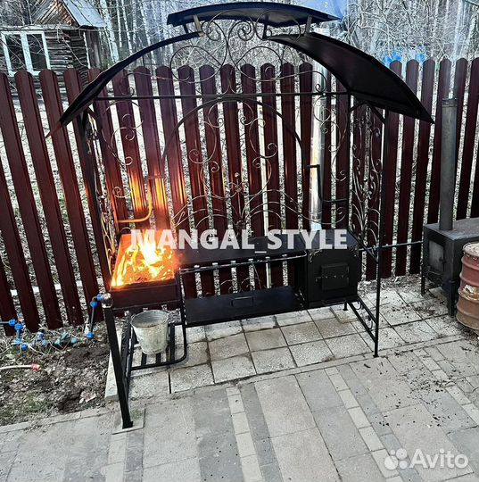 Мангал с печью