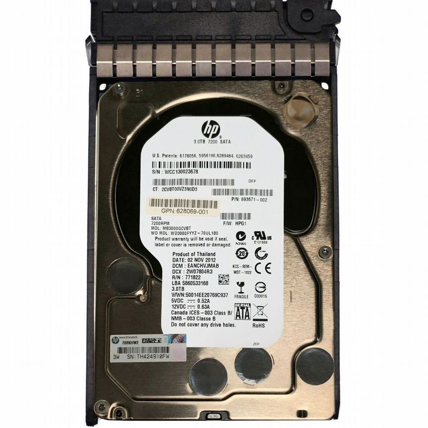 [MB3000GCVBT] Жесткий Диск Hp 3tb 693671-002 Sata3 Mb3000gcvbt