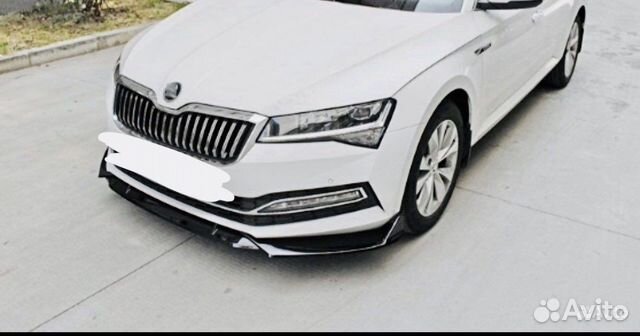 Сплиттер переднего бампера Шкода суперб