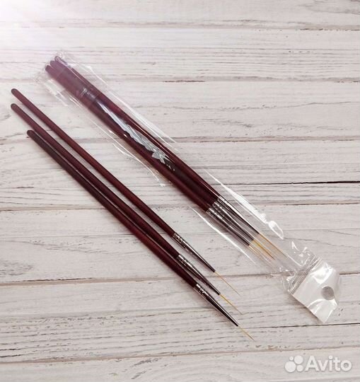 Кисти тонкие набор для маникюра и дизайна ногтей