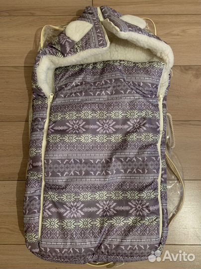 Зимний конверт в коляску