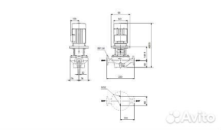 Насос Grundfos TP 32-30/4 A-F-Z-bqbe 0,12kW 1x230