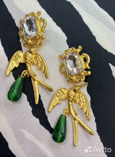 Клипсы коупные в стиле Dior