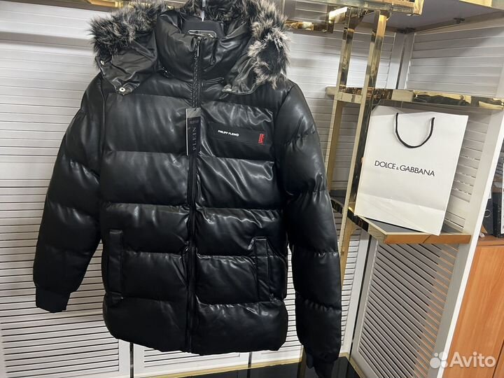 Пуховик philipp plein мужской зима