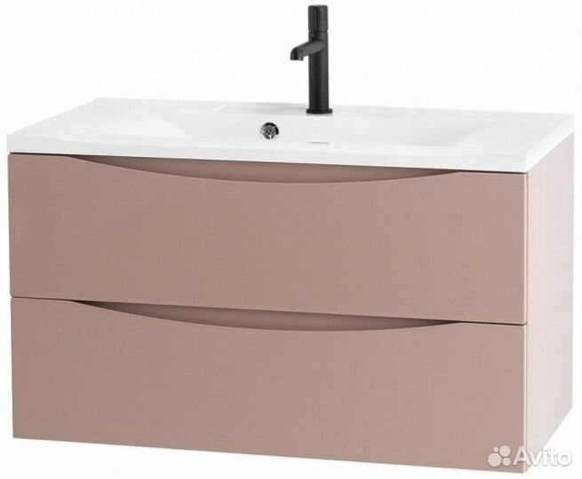 Тумба с раковиной BelBagno Marino 90-BB900/450-LV-MR-PR Capucino Lucido