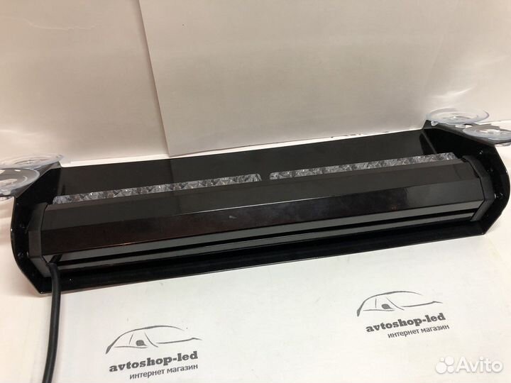 Стробоскоп желтый под лобовое стекло 12/24V