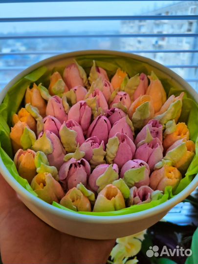 Зефирные цветы/печенье из зефира/зефир