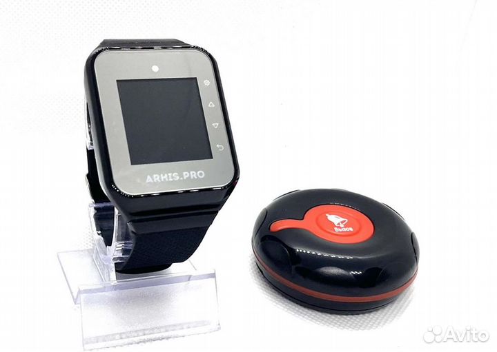 Кнопка вызова официанта Классик и пейджер часы