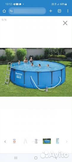 Каркасный бассейн 457 122 бу