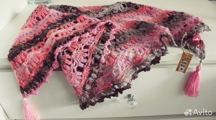 Бактус, шарф, платок женский новый (Розовые мечты)