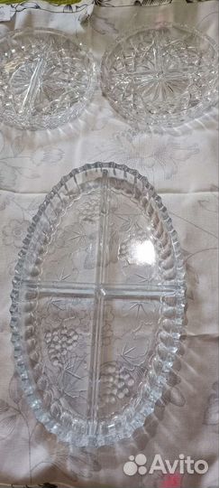 Менажницы стекло и хрусталь