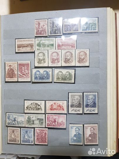Почтовые марки альбом Чехословакия 1940-ые года