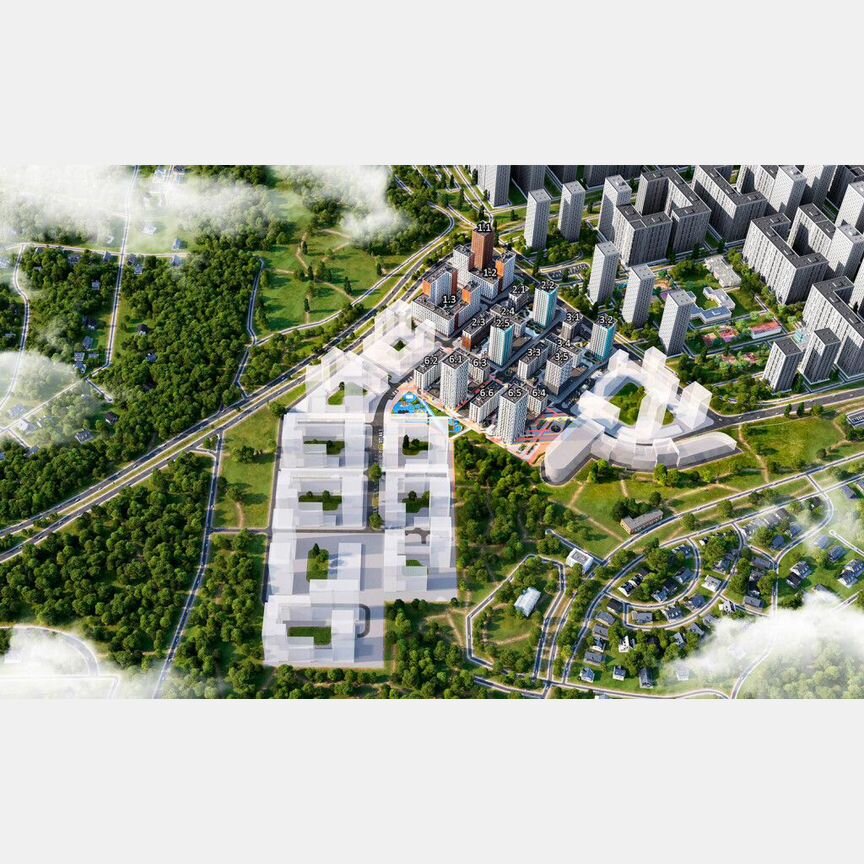 1-к. квартира, 44,4 м², 2/21 эт.