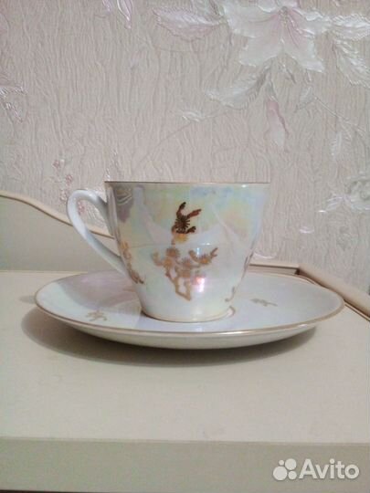 Чашка с блюдцем новая