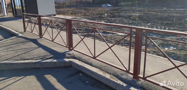 Ограждение газонное пешеходное дорожное перильное