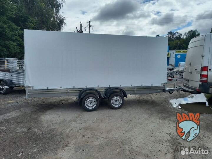 Прицеп с двумя осями и тентом 150 см. Уст. Фаркопа