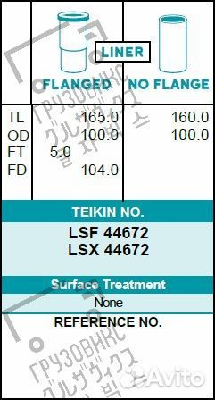 Гильза двигателя, комплект 4 шт, не хонингованная