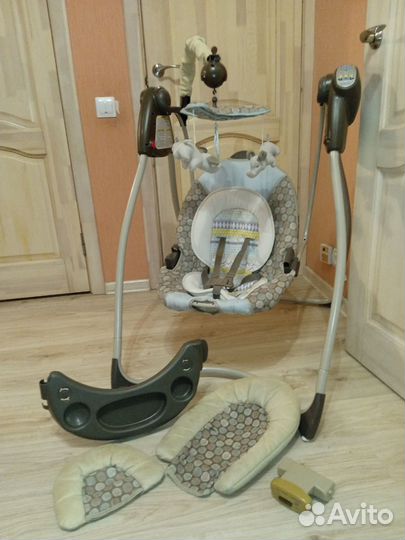 Детская качель качелька со столиком