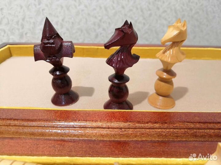 Шахматы резнве ручная работа большая доска